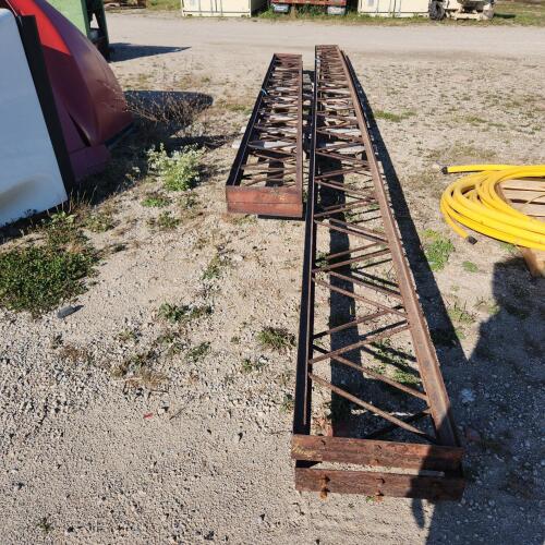 2 18"x32', 2 18"x20' Steel beams, rusted through in spots