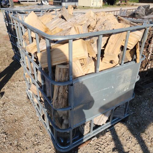 Seasoned 12" firewood w tote 40"W 47"L 45"H