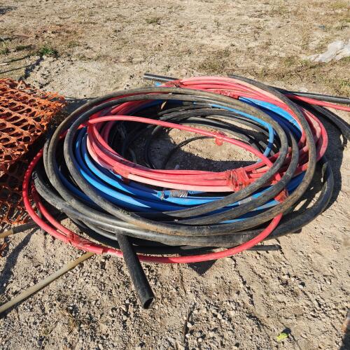 Various sized plastic water lines