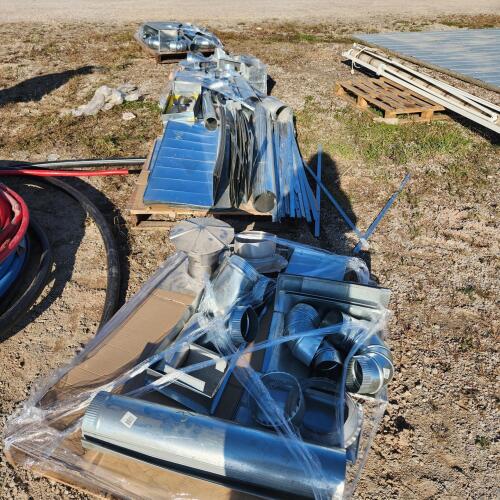 5 Skids Various sized duct work