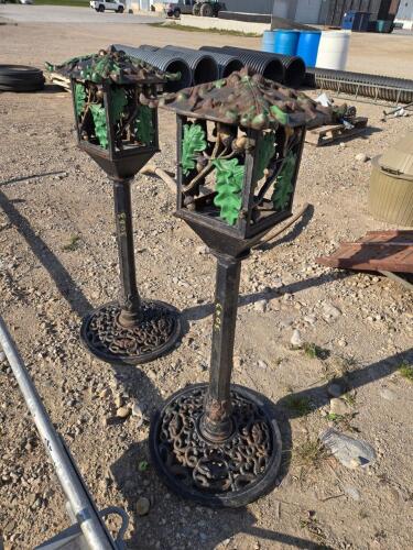 2 Cast candle holders