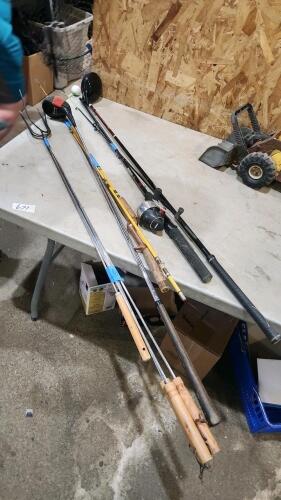 Fishing poles, golf clubs, wiener roasting wires