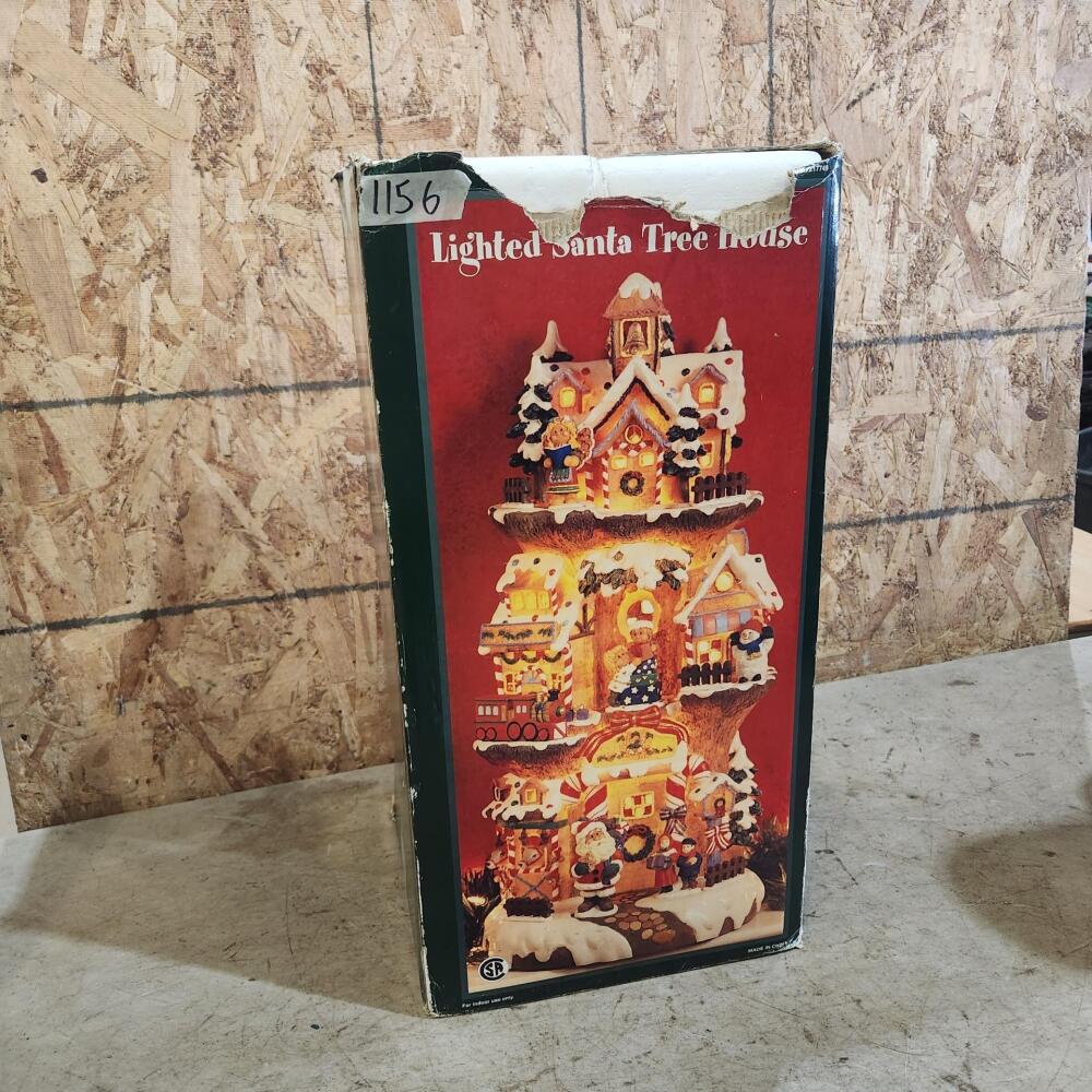 Light up santas tree house
