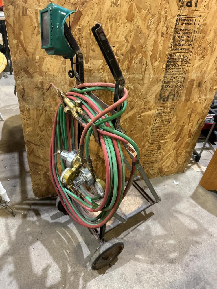 Complete acetylene torch & cart