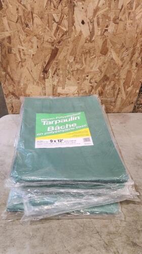 5 New 9'x12' tarps