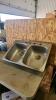 Double stainless sink 31"L 21" 7"D