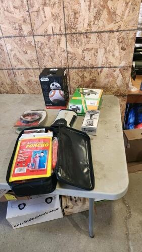 Star wars rc toy, roadside emergency kit, etc.