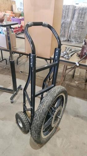 Dolly cart, motorcycle wheel