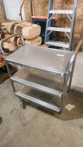 Stainless table missing wheel 24"L 16"W 30"H