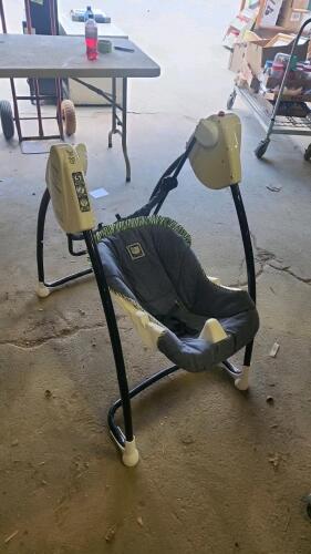 Battery operated baby swing
