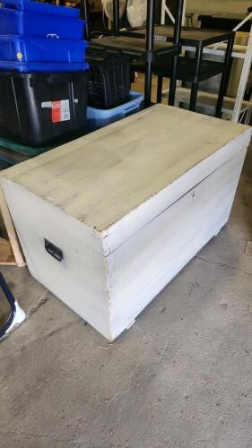 Vintage wooden box 39"L 21"W 23"H