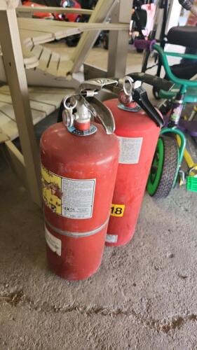 2- 19" Charged fire extinguishers