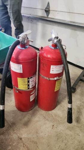 2- 19" Charged fire extinguishers