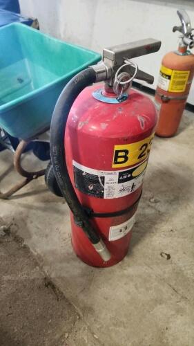 1- 19" Charged fire extinguishers