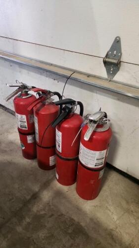 4- 14" Charged fire extinguishers