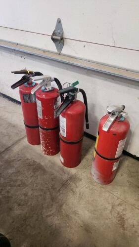 4- 14" Charged fire extinguishers