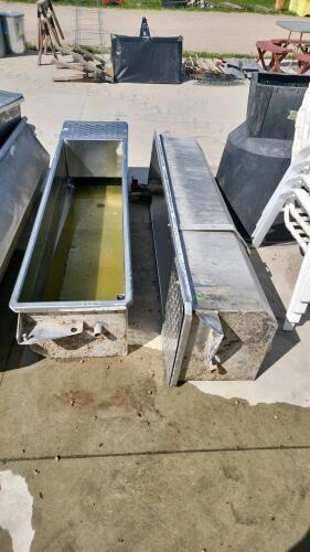 2- 6'L 18"W 15"D stainless water throughs