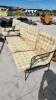 Rod iron sofa & 2 chairs, 6' sofa, planter