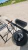 Rolling stand, 18" Spare tire, lawn fencing