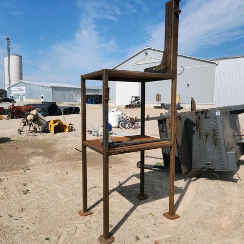 Heavy steel shelf 40"L 28"W 9'H
