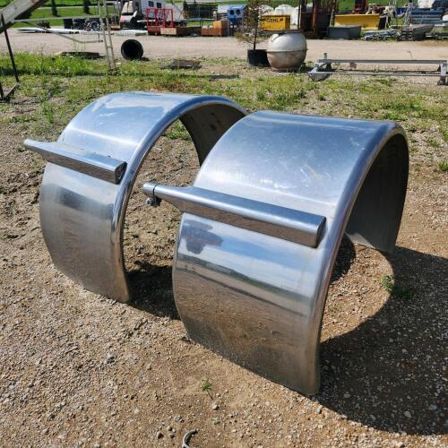 2 Stainless transport truck fenders