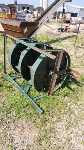 3 Tier rotating hardware rack 36"W 58"H