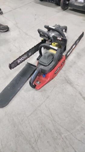 Homelite & Ryobi chainsaws as is