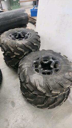 2 26x8.00-12, 2 26x10-12 ATV wheels