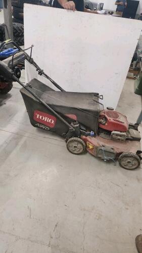 Toro self propelled AWD mower runs- needs tlc