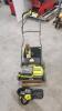 Ryobi 18V dethatcher/aerator w 2 batteries & charger