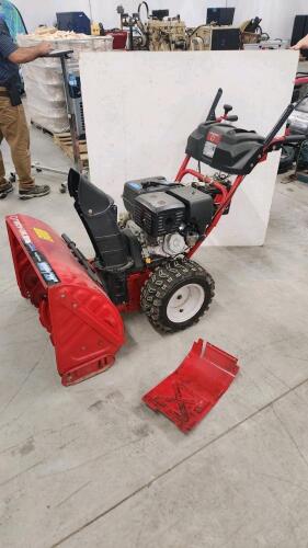 Working Troy-Bilt 28" snowblower w electric start, has old gas good compression, wont start