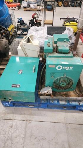 600V 3ph 7.5kW Onan propane generator w starting switch