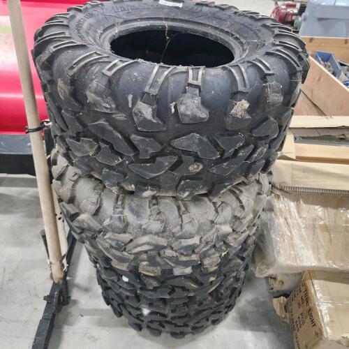 2- 26x11R12, 2- 26x9R12 ATV tires