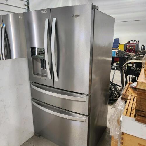 Newer stainless Whirlpool fridge 35"W 70"H