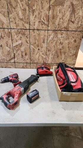 18V Milwaukee drill, sawzall w battery & charger