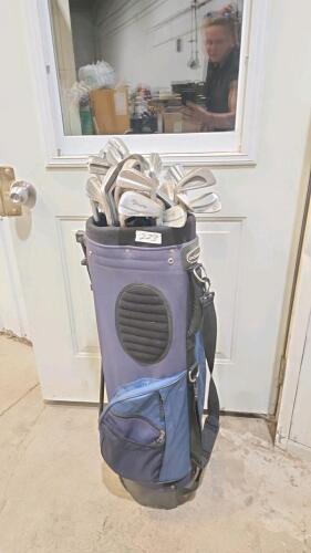 Assorted Golf clubs & bag