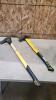 2 Fiberglass handled splitting axes