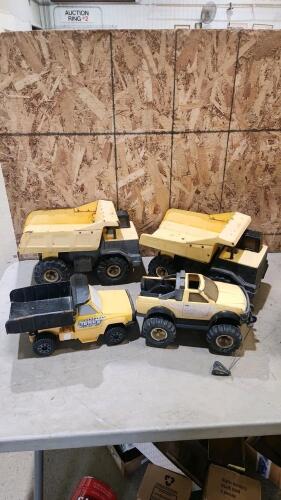 Various Tonka dump trucks