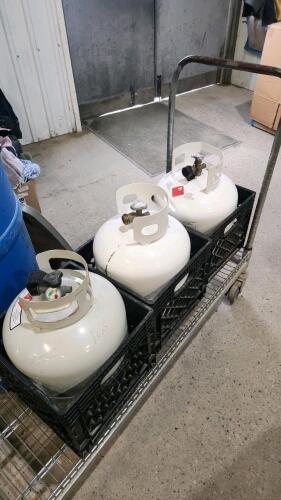 3 Empty BBQ tanks