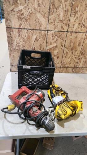 Drill as is, tow strap