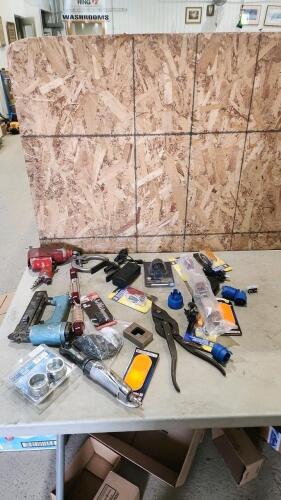 Assorted tools, trailer lights, etc