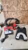 Trestle hinge, battery charger, jack, air hose