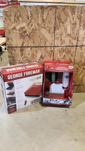 George Foreman grill, burger griddle kit as new