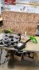 Electric string trimmer, wall mount hose reel