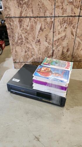 VHS player & movies