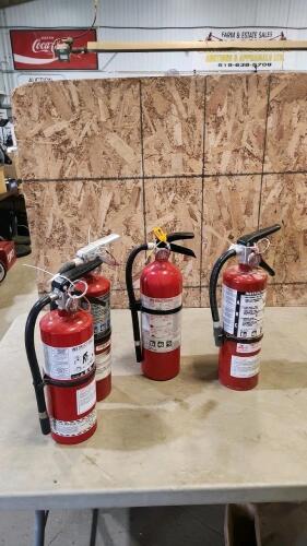 4- 12" Charged fire extinguishers