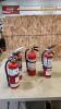 4- 12" Charged fire extinguishers