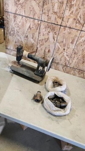 White treadle sewing machine as is