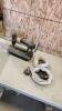 White treadle sewing machine as is