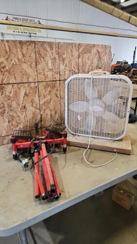 Work light, box fan